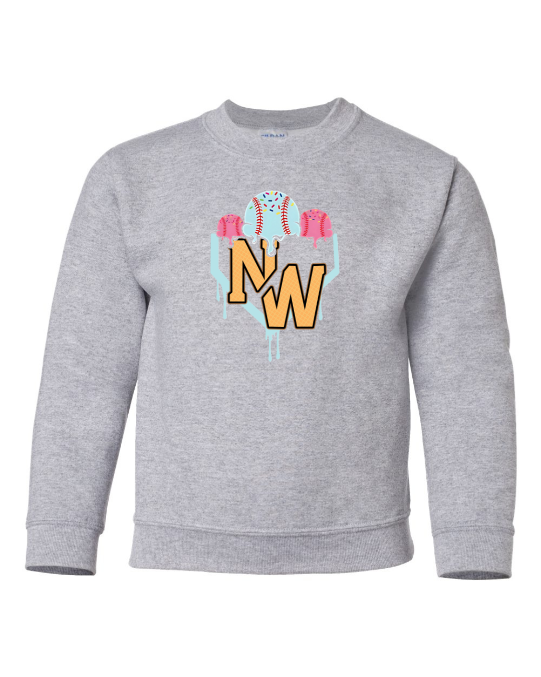 NWLL Ice Cream Youth Crewneck
