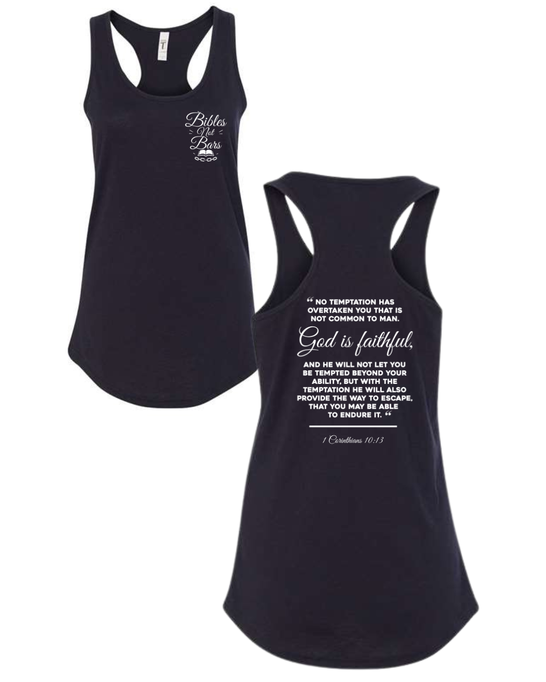 Bibles Not Bars Women's Racerback Tank