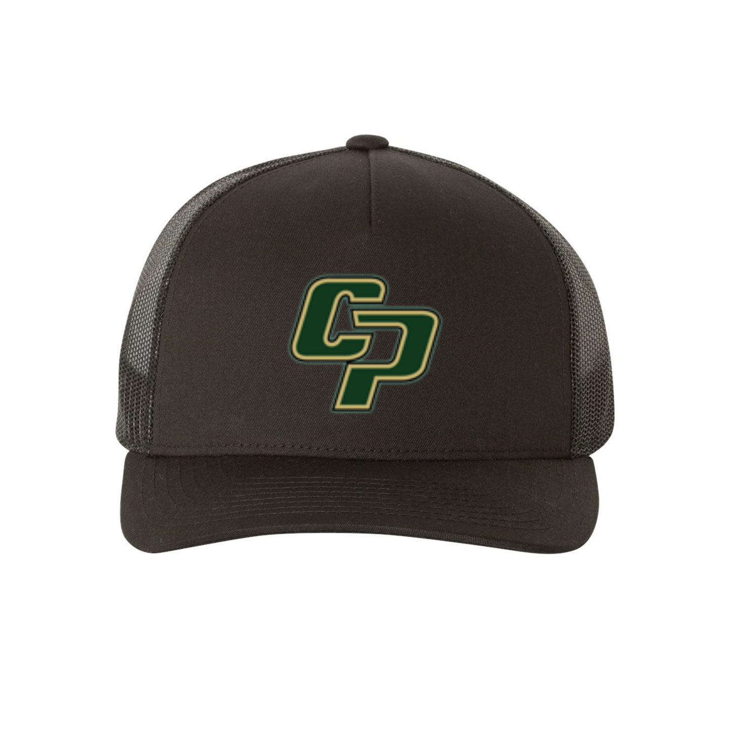 CP Five Panel Black Trucker Hat