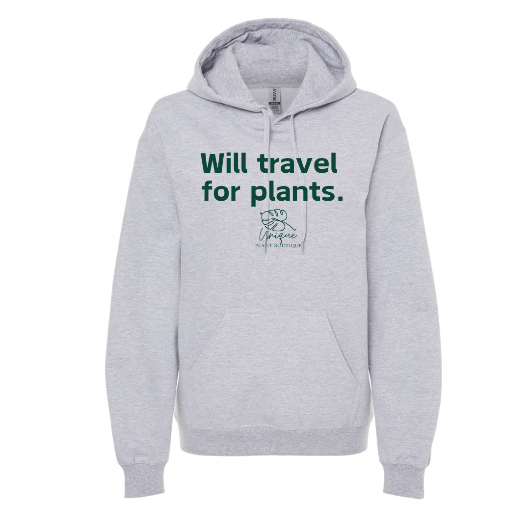 Unique Plant Boutique Will Travel For Plants Midweight Hoodie