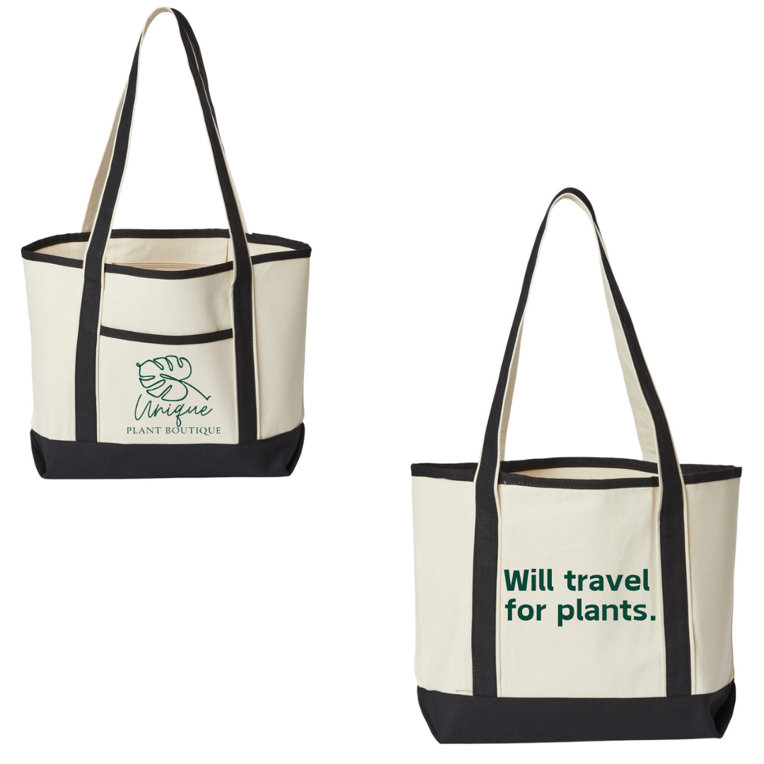 Will Travel For Plants Heavyweight Tote Bag