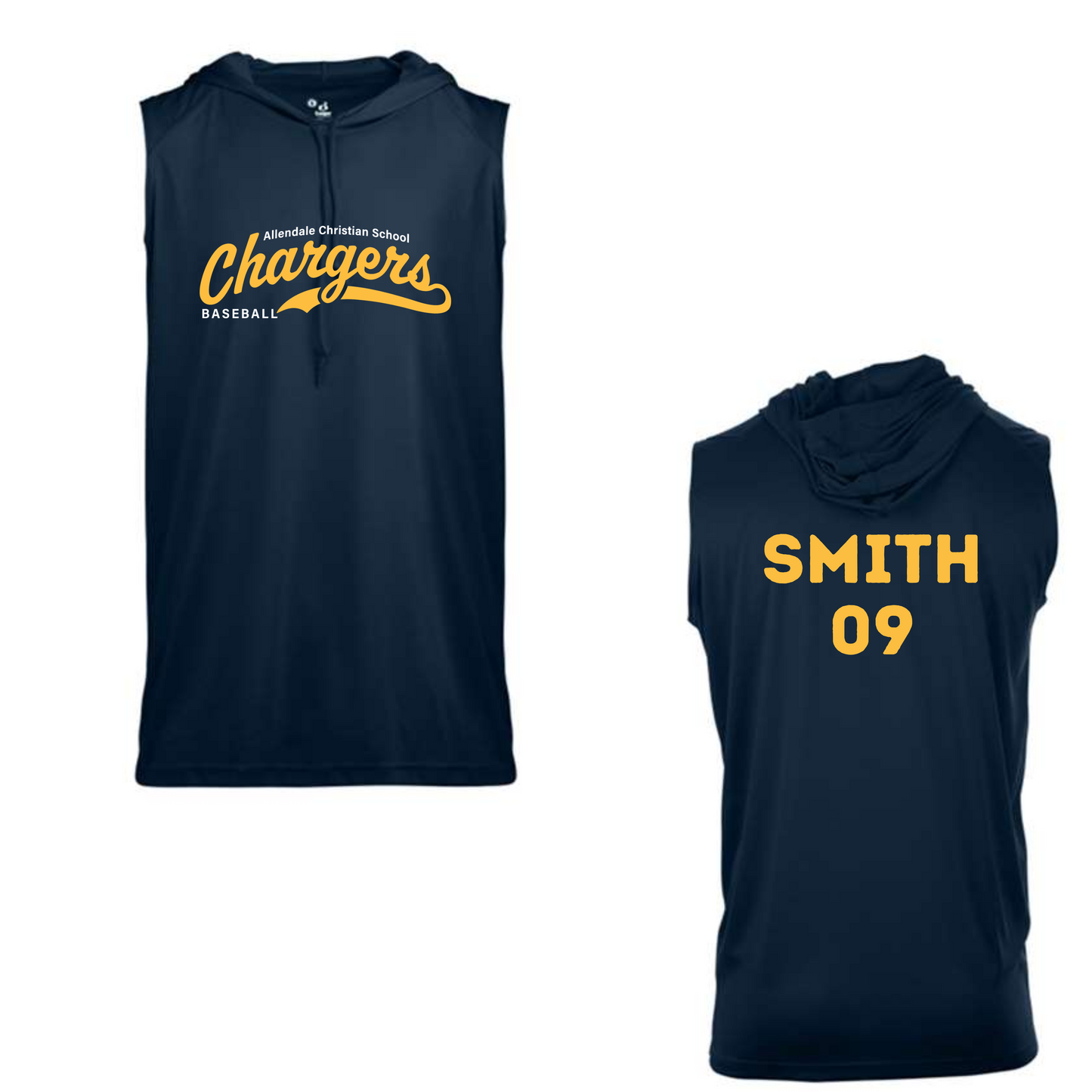 ACS Baseball Sleeveless Hooded T-Shirt