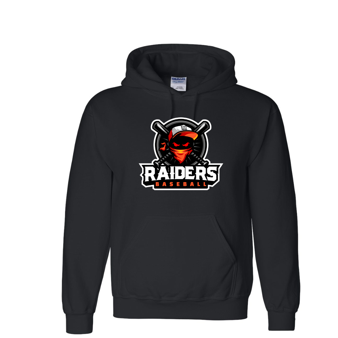 Raiders Baseball Adult Gildan Hoodie - Full Design