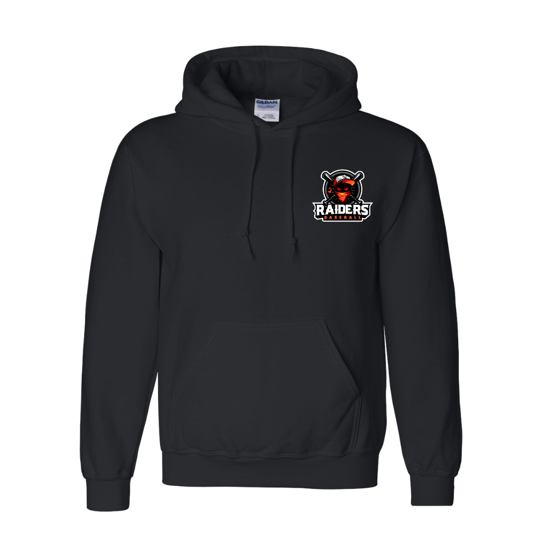 Raiders Baseball Adult Gildan Hoodie - Pocket Design