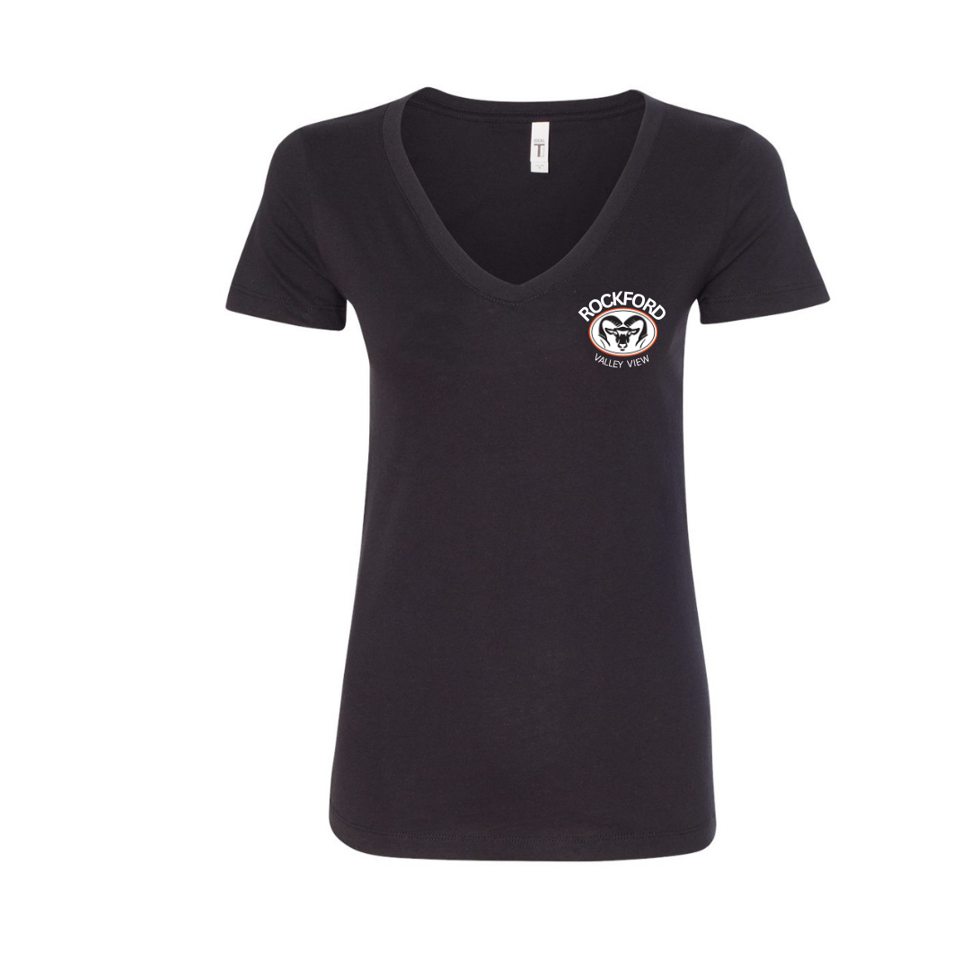 Valley View V-Neck Women's Tee - Black