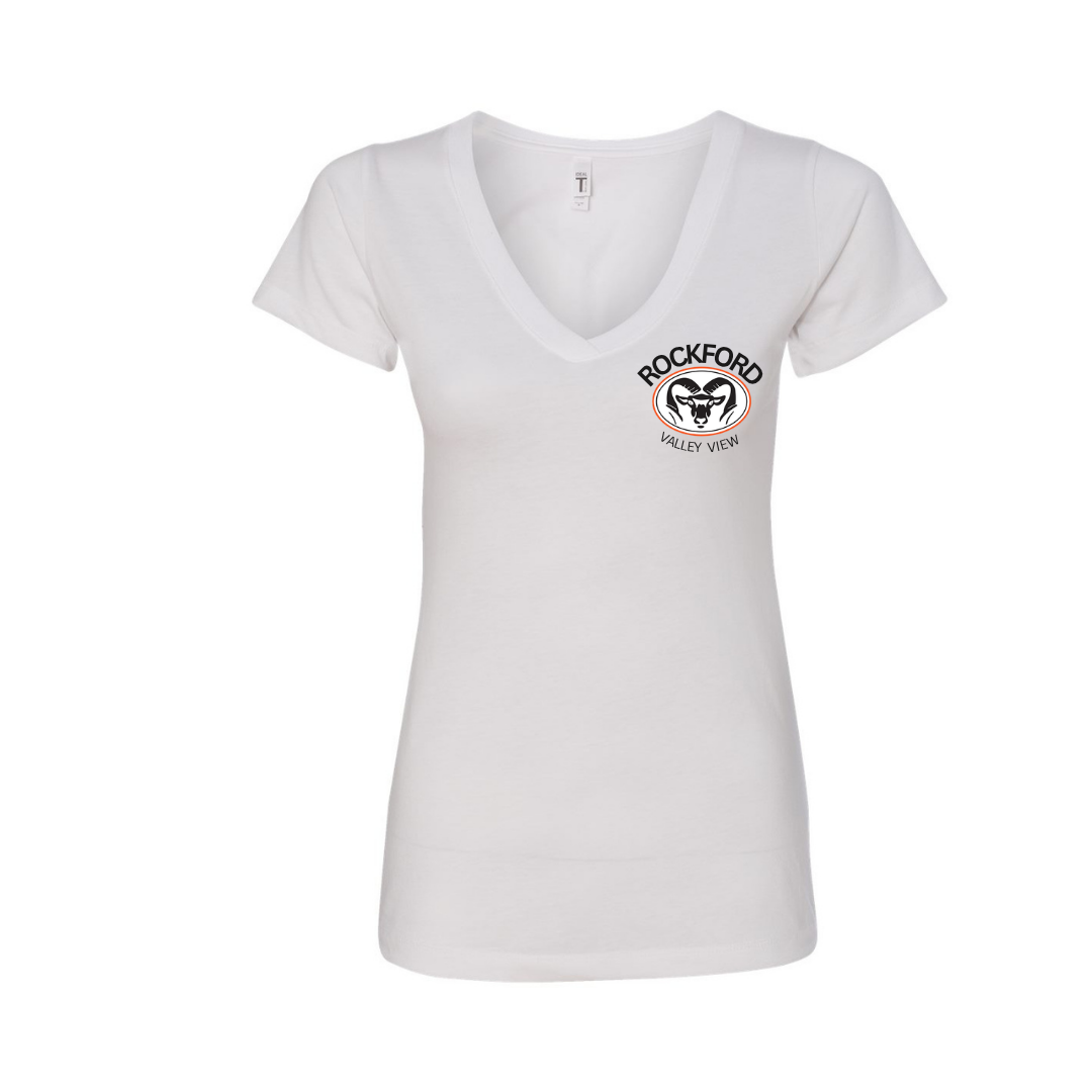 Valley View V-Neck Women's Tee - White