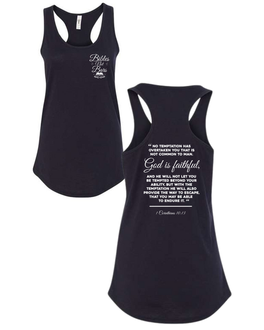 Bibles Not Bars Women's Racerback Tank