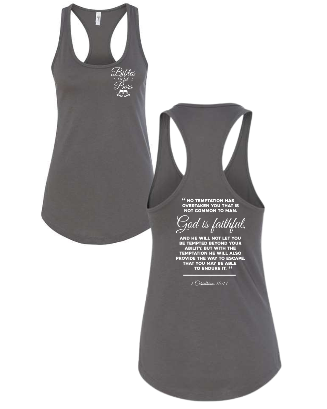Bibles Not Bars Women's Racerback Tank