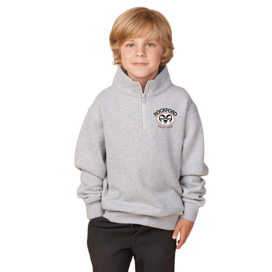 Valley View Youth Unisex Enza Half Zip - Gray
