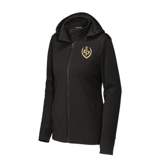 CP Football Embroidered Sport-Tek® Women's Hooded Soft Shell Jacket