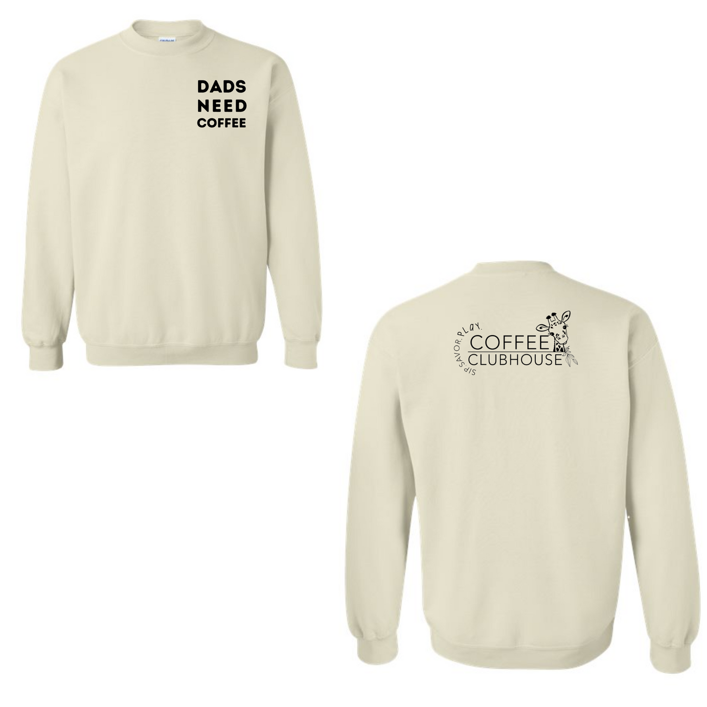 Dads Need Coffee Gildan Crewneck